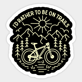 Ride Bike on Trails Sticker